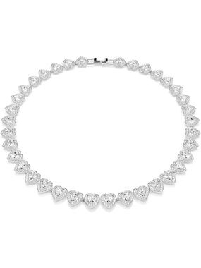 NWT Swarovski Ariana Grande Collection, Clear Crystal All Around Heart Necklace